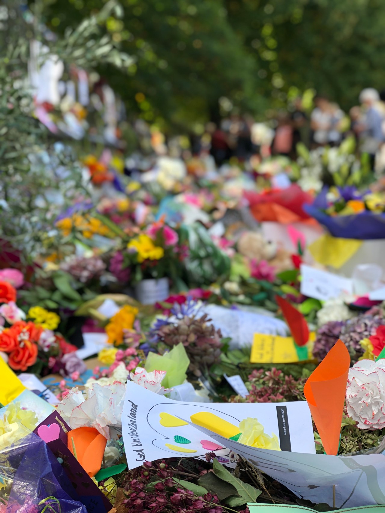 Floral tributes for the victims of the Christchurch terrorist attacks