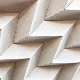 Chevron-shaped pattern on ceiling